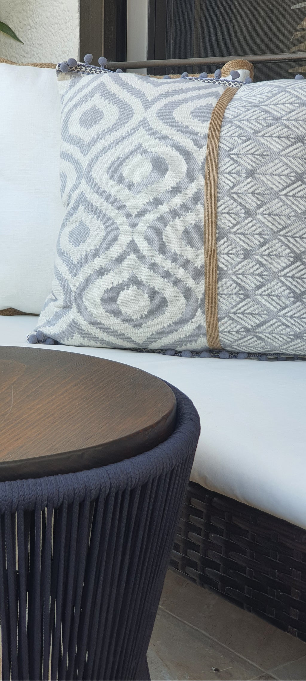 Navy Blue Double-Sided Stool