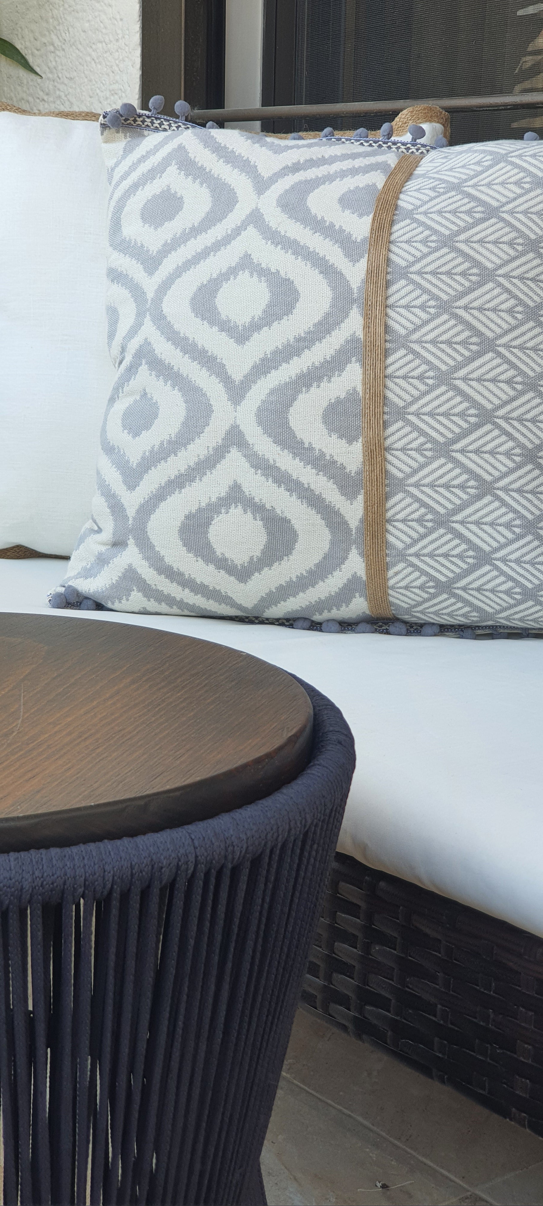 Navy Blue Double-Sided Stool