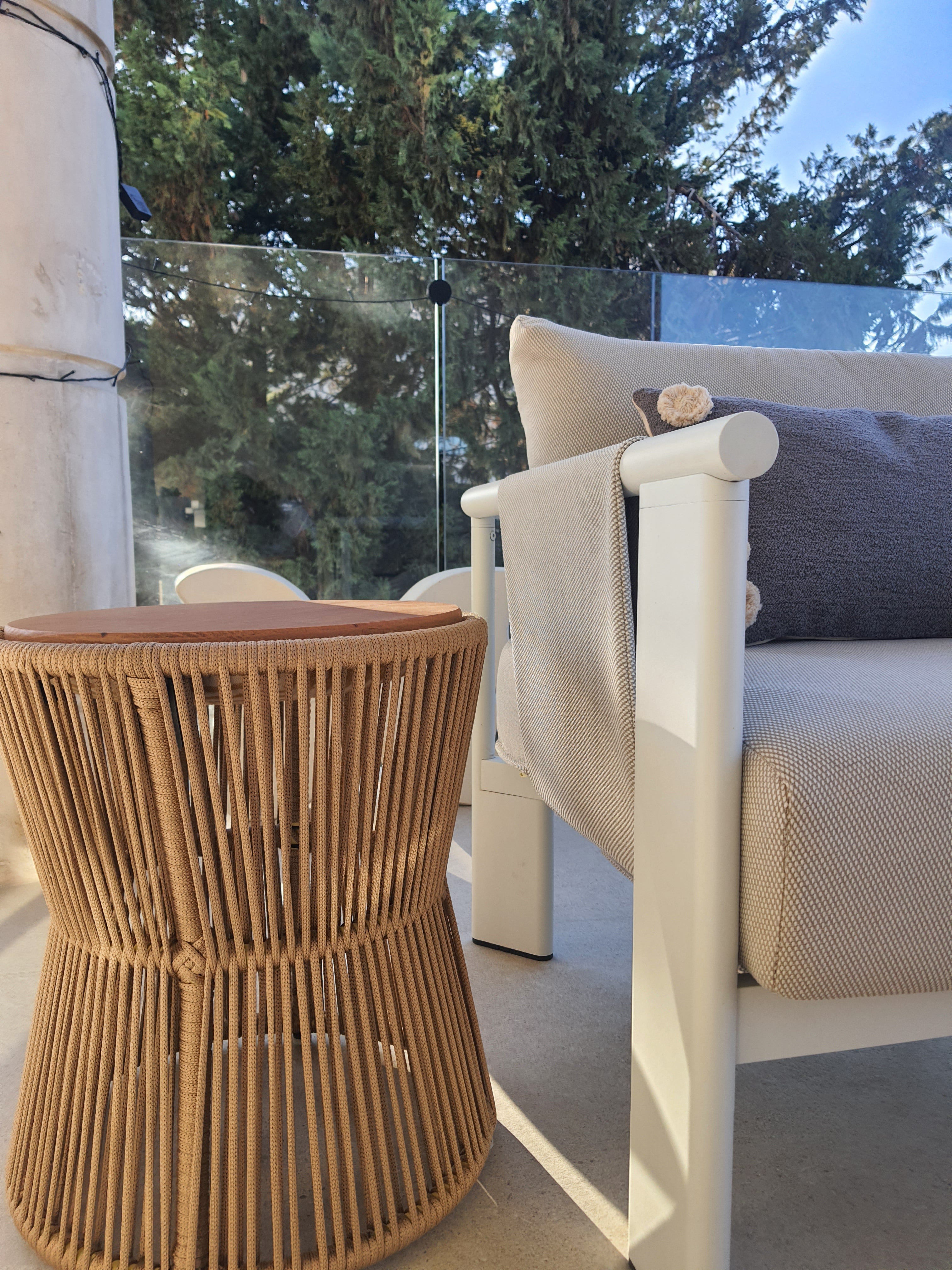 Mustard Double-Sided Stool