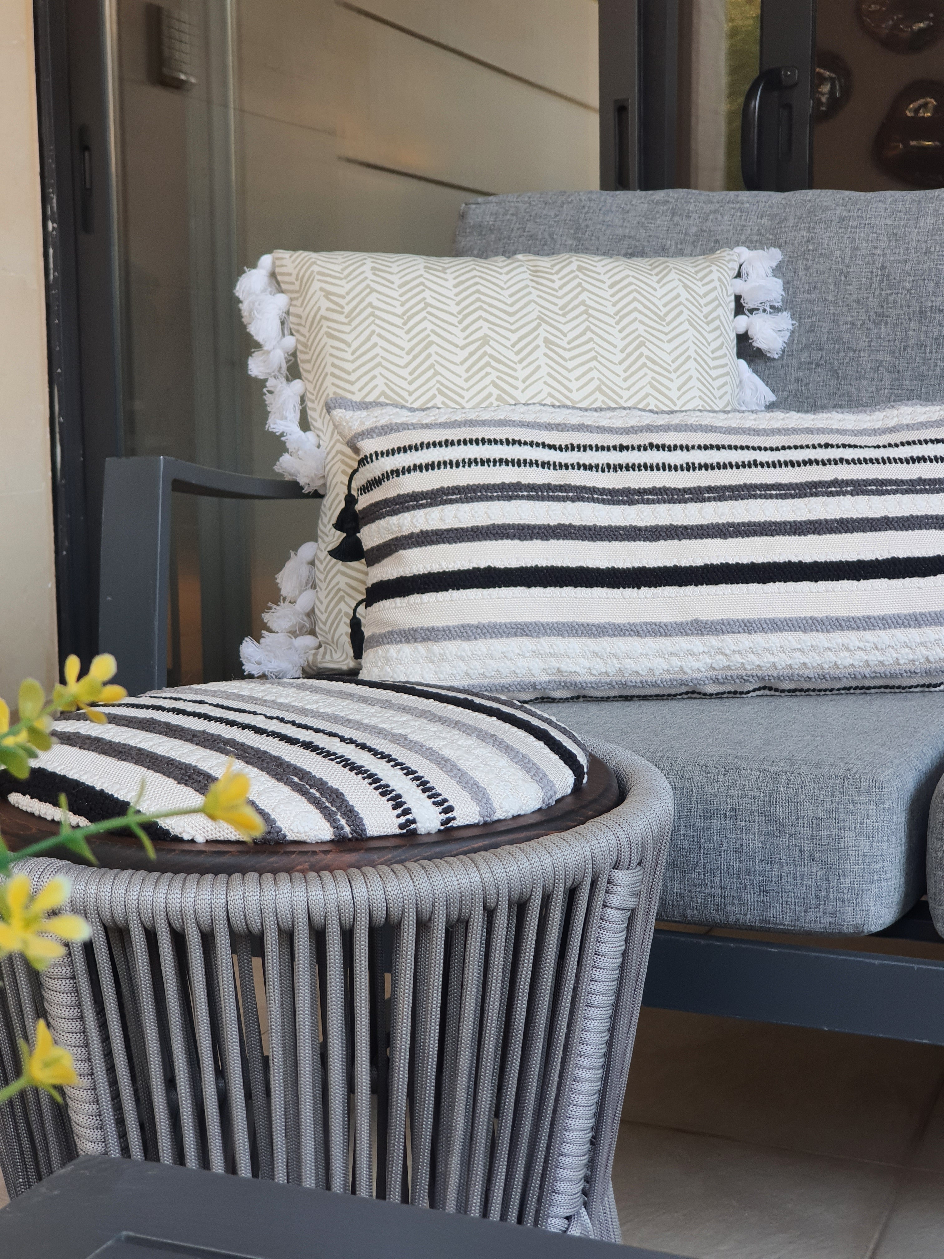 Grey Double-sided stool
