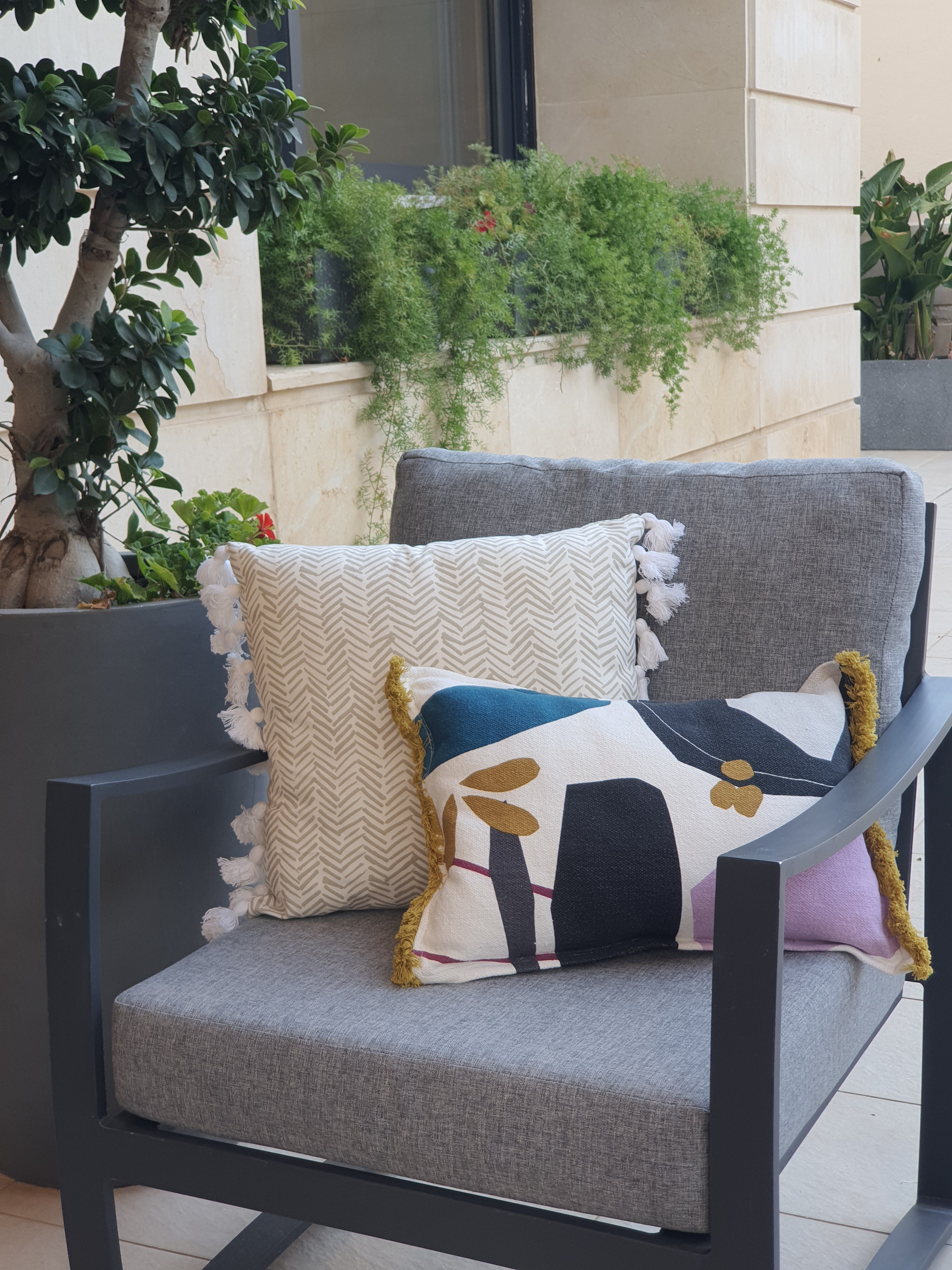 Abstract-Patterned Cushion