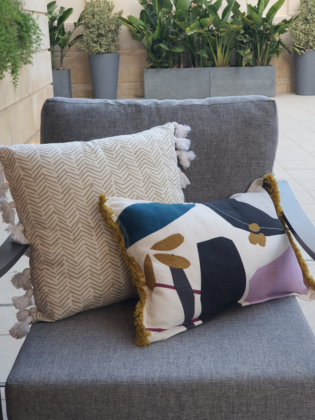 Abstract-Patterned Cushion
