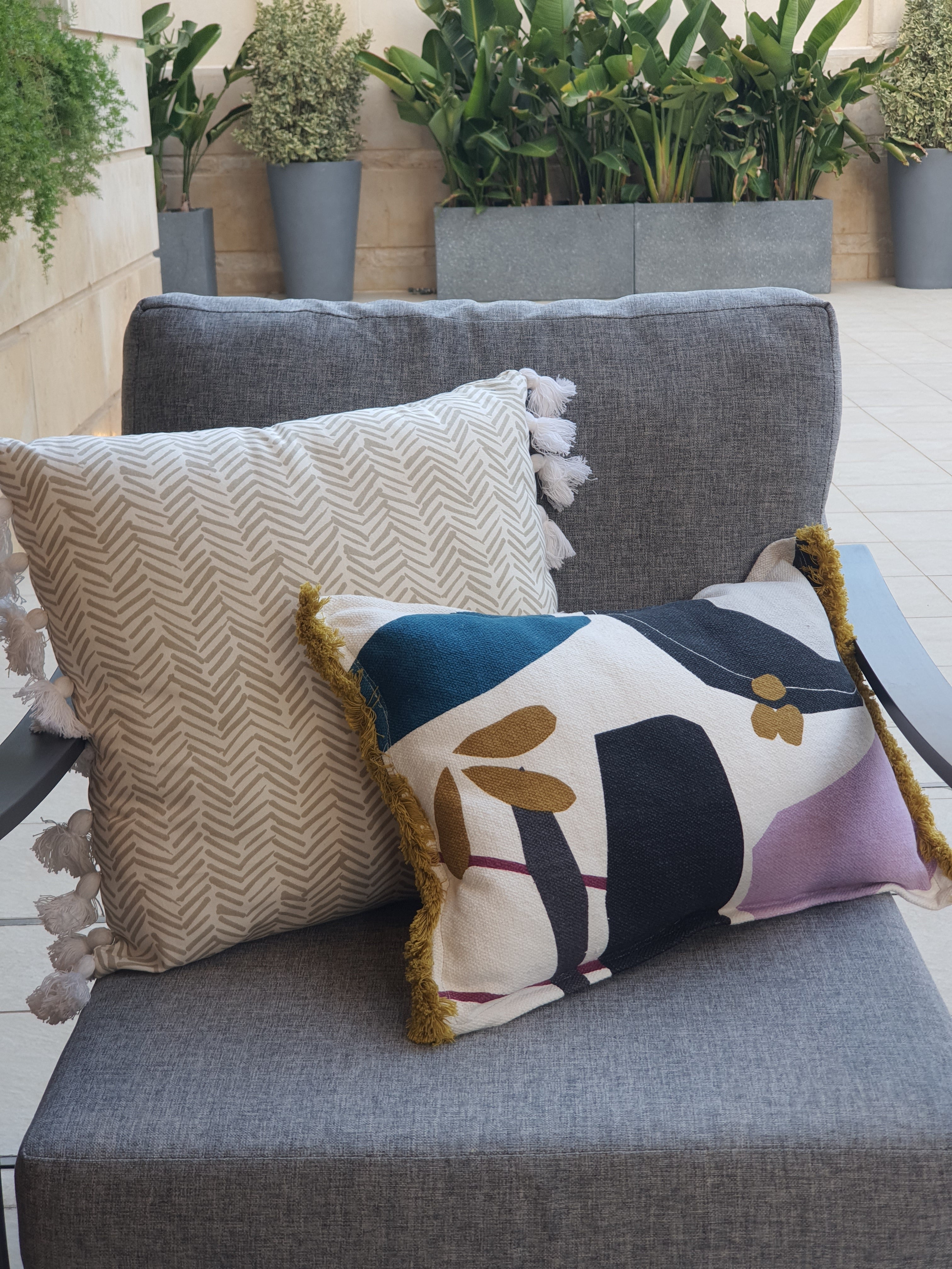 Abstract-Patterned Cushion