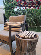 Grey Double-sided stool