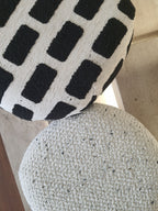 Off-white Boucle Mushroom Stool