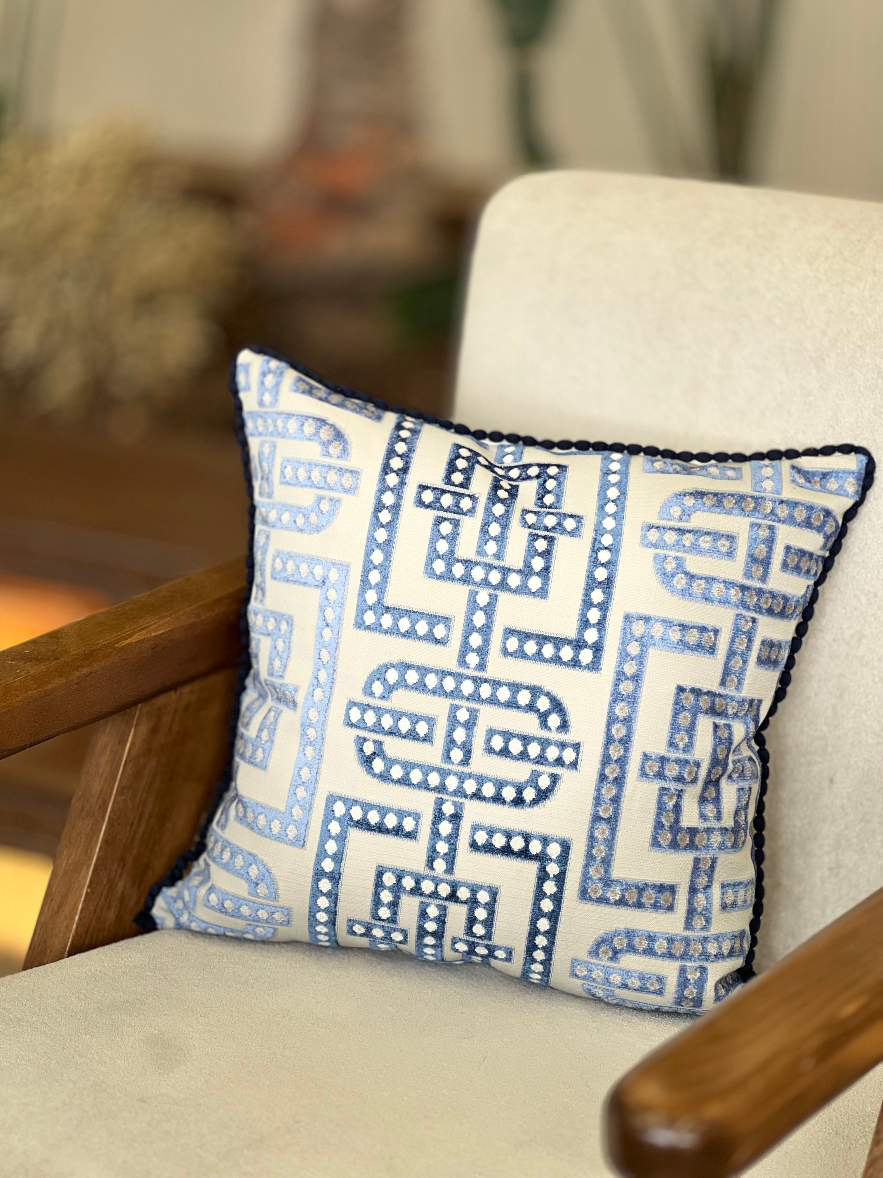 Royal blue cushion