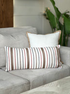 Striped cotton cushion